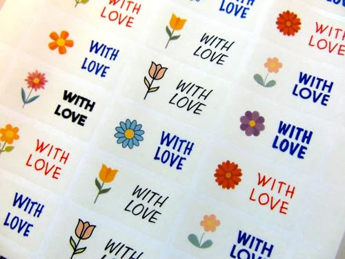 27 Stück kleine bunte "with Love" Grußaufkleber klare Klebeetiketten für Karten und Handwerk 27 Stück kleine bunte "with Love" Grußaufkleber klare Klebeetiketten für Karten und Handwerk von Minilabel