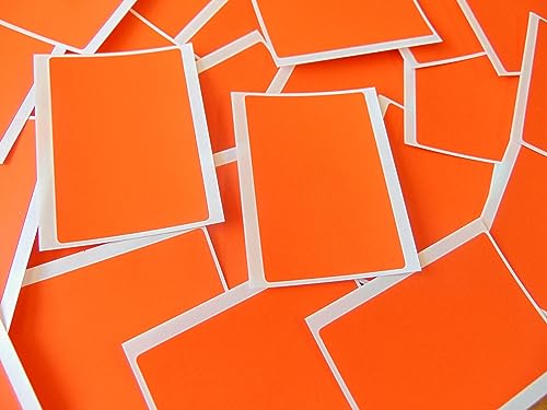 30 Etikett, 75x50mm Rechteck, orange, Farben Code Aufkleber, selbstklebende klebend Farbige Etiketten von Minilabel