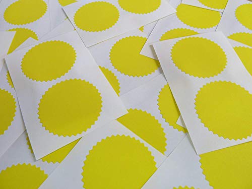 42mm Wellenkanten , Gelb , Zertifikat Waffel Company Siegel-etiketten , Sticker für Prägung , Auszeichnungen & Belohnungen 42mm Wellenkanten , Gelb , Zertifikat Waffel Company Siegel-etiketten , Sticker für Prägung , Auszeichnungen & Belohnungen von Minilabel