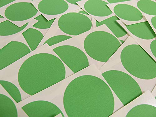50 Stück 50 mm (5,1 cm) rund selbstklebend Sticky Dot Etiketten, farbige Aufkleber, hellgrün Kreise – grün (50 Stück) von Minilabel