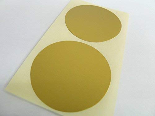 50mm (5.1cm) Rund Farben Code Aufkleber - Packungen mit 20 Gefärbt Runde Selbstklebeetiketten - 28 Farben Erhältlich - Matt-gold von Minilabel