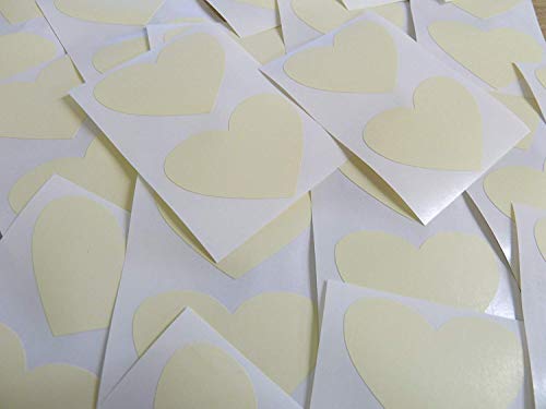 50x37mm Creme Beige Herzförmig Etiketten, 40 Selbstklebende Farbcode Sticker, Klebend Herzen für Handwerk und Deko 50x37mm Creme Beige Herzförmig Etiketten, 40 Selbstklebende Farbcode Sticker, Klebend Herzen für Handwerk und Deko von Minilabel