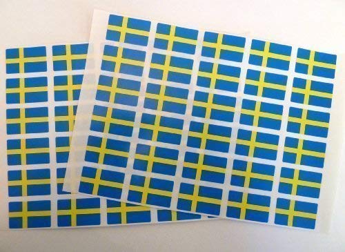 60 Stück, 33 X 20 mm, Selbstklebend, Design "Flagge Schweden, Aufkleber, Selbstklebend, Motiv Flagge von Schweden 60 Stück, 33 X 20 mm, Selbstklebend, Design "Flagge Schweden, Aufkleber, Selbstklebend, Motiv Flagge von Schweden von Minilabel