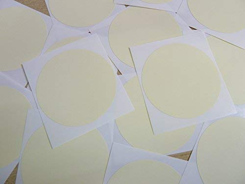 65mm (2.6") Rund, Kreisförmig Farbcode Sticker - Packs Of 25 Groß Bunt Runde, Klebeetiketten - 32 Farben Verfügbar - Creme von Minilabel