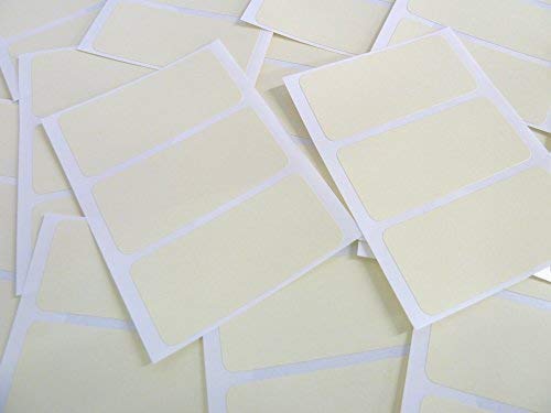 65x30mm Rechteckig Farbcode Sticker - Packungen mit 45 Bunt Rechteck Klebeetiketten - 30 Colours Verfügbar - Creme von Minilabel