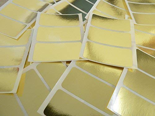 65x30mm Rechteckig Farbcode Sticker - Packungen mit 45 Bunt Rechteck Klebeetiketten - 30 Colours Verfügbar - Glänzend Gold von Minilabel