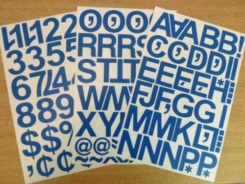 79 x 5,08 cm (50 mm) blau Inh, Buchstaben Zahlen & Vinylfolie, selbstklebend-Kleber, aufkleben, geschnittene-zu-Form, wasserfest, Autos, Boote, Postern & Schulprojekte von Minilabel