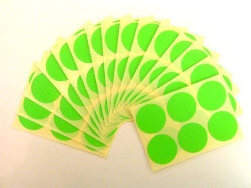 90 Etiketten, Durchmesser 33 mm, rund, Limettengrün, Farbcode-Aufkleber, selbstklebender Klebeetiketten 90 Etiketten, Durchmesser 33 mm, rund, Limettengrün, Farbcode-Aufkleber, selbstklebender Klebeetiketten von Minilabel