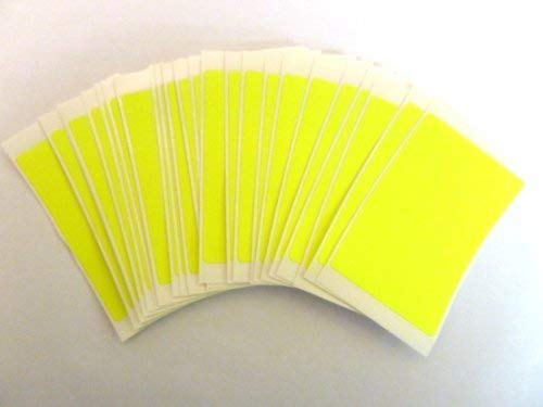 Etiketten, 75 x 50 mm, rechteckig, selbstklebend, verschiedene Farben / Fluo Yellow (Gelb), 30 Stück von Minilabel
