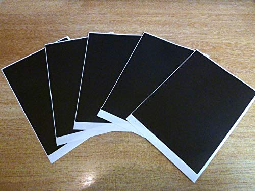 Groß 195x139mm A5 Farbig Selbstklebende Papier Etikett, Aufkleber. Erhältlich IN 12 Farben und Weiß - Schwarz von Minilabel