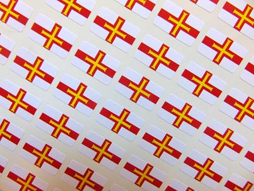 Guernsey Aufkleber mit Landesflagge, klein, 20 x 12 mm, 64 Stück Guernsey Aufkleber mit Landesflagge, klein, 20 x 12 mm, 64 Stück von Minilabel