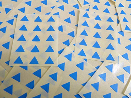 Klein 10mm Dreieckiges Mittelblau Farbcode Sticker, 150 Selbstklebende Dreieck Dreiecke Klebend Farbige Etiketten von Minilabel