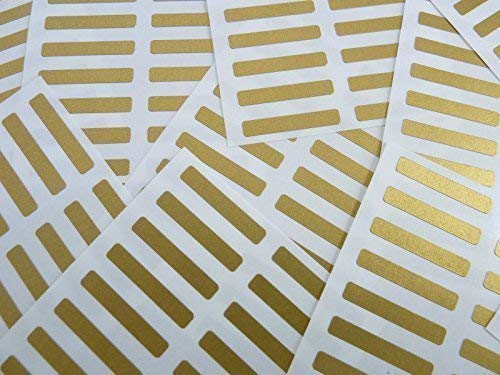 Klein 30x5mm Rechteckig Farbcode Sticker Packungen 200 Bunt Rechteckig Sticky Etiketten 30 Farben Erhältlich - Matt-gold von Minilabel