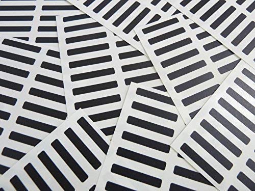 Klein 30x5mm Rechteckig Farbcode Sticker Packungen 200 Bunt Rechteckig Sticky Etiketten 30 Farben Erhältlich - Schwarz von Minilabel