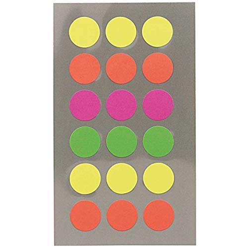 Klein Fluoreszierend Neon Punkt Etiketten Aufkleber, 15mm Rund Klein Fluoreszierend Neon Punkt Etiketten Aufkleber, 15mm Rund von Minilabel