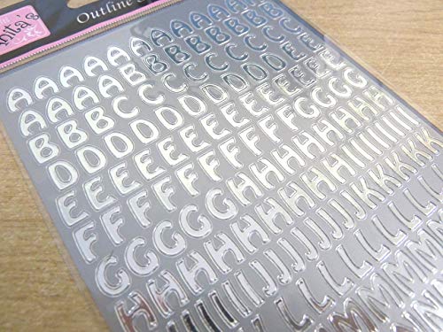 Klein Glänzend Silberne Klebend Sebstklebend Buchstaben, Alphabet A-Z, Etiketten Aufkleber Zum Basteln Klein Glänzend Silberne Klebend Sebstklebend Buchstaben, Alphabet A-Z, Etiketten Aufkleber Zum Basteln von Minilabel