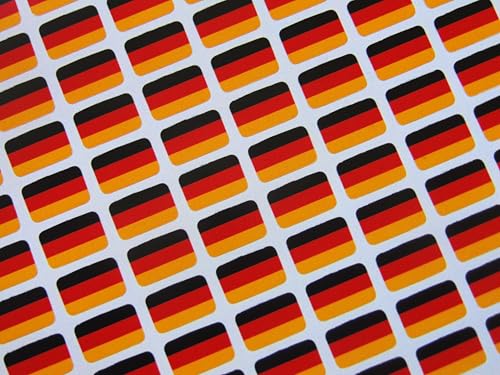 Kleine Mini-Aufkleber, 16 x 10 mm, Deutschland, langlebig, Kunststoff, 110 Stück von Minilabel