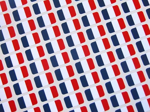 Kleine Mini-Aufkleber, 16 x 10 mm, Frankreich, langlebig, Kunststoff, 110 Stück Kleine Mini-Aufkleber, 16 x 10 mm, Frankreich, langlebig, Kunststoff, 110 Stück von Minilabel