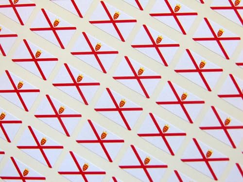 Kleine Mini-Aufkleber, 20 x 12 mm, Jersey-Flagge, 64 Stück Kleine Mini-Aufkleber, 20 x 12 mm, Jersey-Flagge, 64 Stück von Minilabel