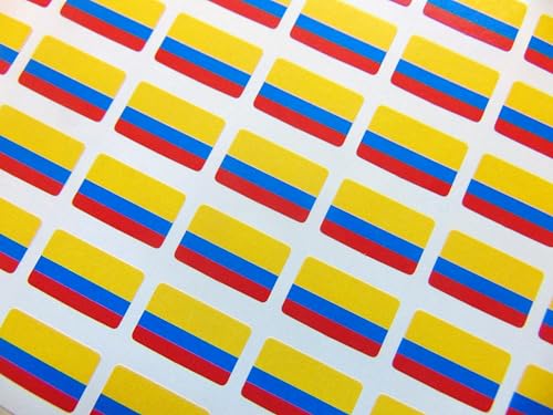 Kleine Mini-Aufkleber, 20 x 12 mm, Kolumbien, Kolumbien, Landesflagge, Klebeetiketten, 64 Stück Kleine Mini-Aufkleber, 20 x 12 mm, Kolumbien, Kolumbien, Landesflagge, Klebeetiketten, 64 Stück von Minilabel