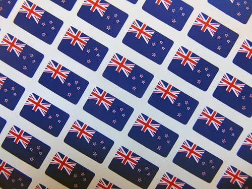 Kleine Mini-Aufkleber, 20 x 12 mm, Neuseeland-Flagge, 64 Stück Kleine Mini-Aufkleber, 20 x 12 mm, Neuseeland-Flagge, 64 Stück von Minilabel