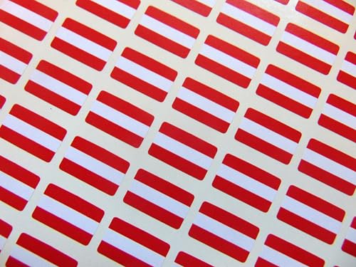 Kleine Mini-Aufkleber, 20 x 12 mm, Österreich, Länderflagge, 64 Stück Kleine Mini-Aufkleber, 20 x 12 mm, Österreich, Länderflagge, 64 Stück von Minilabel