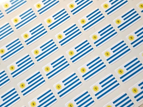 Kleine Mini-Aufkleber, 20 x 12 mm, Uruguayische Landesflagge, Aufkleber, Klebeetiketten, 64 Stück Kleine Mini-Aufkleber, 20 x 12 mm, Uruguayische Landesflagge, Aufkleber, Klebeetiketten, 64 Stück von Minilabel