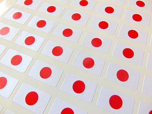 Kleine Mini-Aufkleber, 20 x 12 mm, japanische Landesflagge, selbstklebend, 64 Stück Kleine Mini-Aufkleber, 20 x 12 mm, japanische Landesflagge, selbstklebend, 64 Stück von Minilabel