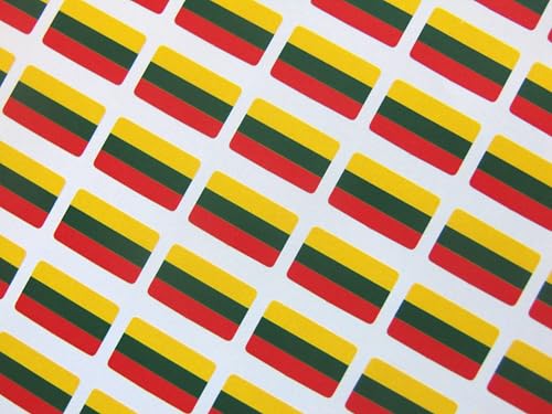 Kleine Mini-Aufkleber, 20 x 12 mm, litauische Landesflagge, 64 Stück Kleine Mini-Aufkleber, 20 x 12 mm, litauische Landesflagge, 64 Stück von Minilabel