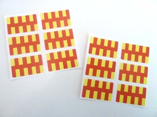 Mini Aufkleber-Pack , 33x20mm Rechteck , selbstklebend Northumberland Flagge Etiketten , Englisches Grafschaft Sticker Mini Aufkleber-Pack , 33x20mm Rechteck , selbstklebend Northumberland Flagge Etiketten , Englisches Grafschaft Sticker von Minilabel