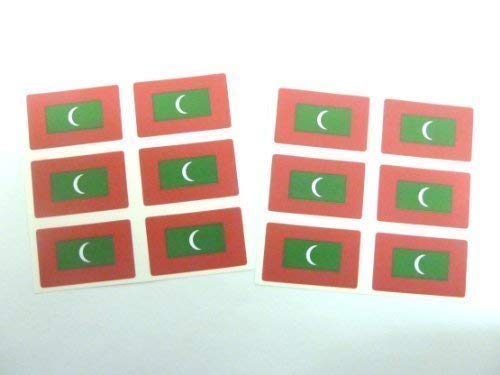 Mini Aufkleber-Packung, 33x20mm Rechteckig, Selbstklebend Malediven Etiketten, Malediven Flagge Aufkleber Mini Aufkleber-Packung, 33x20mm Rechteckig, Selbstklebend Malediven Etiketten, Malediven Flagge Aufkleber von Minilabel