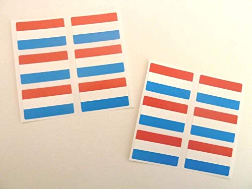 Mini Aufkleber Set, 33x20mm Rechteckiges, Selbstklebende Niederlande Etiketten, Flagge Sticker von Minilabel