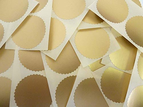 Mini Sticker Pack 50mm Gezackt, Matt Gold, Zertifikat Waffel Company Siegel Etiketten, Aufkleber Prägung, Legal & Awards Mini Sticker Pack 50mm Gezackt, Matt Gold, Zertifikat Waffel Company Siegel Etiketten, Aufkleber Prägung, Legal & Awards von Minilabel