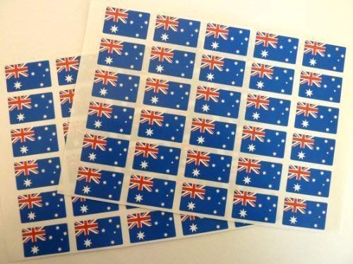 Minilabel Australien-Flagge Sticker, 33 x 20 mm, 60 Stk., Papierrechteckige Aufkleber, Blau, Indoor, Wand, Glas, Kunststoff, Metall, Holz Minilabel Australien-Flagge Sticker, 33 x 20 mm, 60 Stk., Papierrechteckige Aufkleber, Blau, Indoor, Wand, Glas, Kunststoff, Metall, Holz von Minilabel