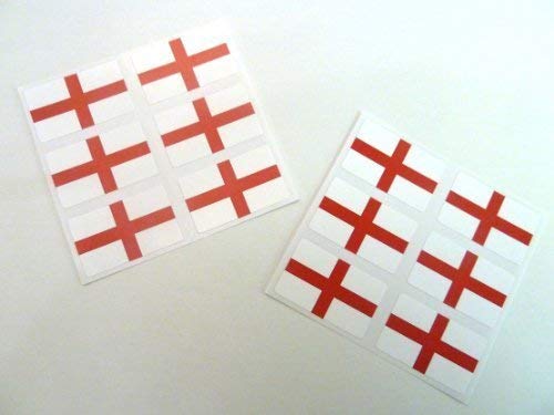 Minilabel England St. George's Cross Aufkleber, 33 x 20 mm, Rechteck, Selbstklebend, Weiß, Vinyl, Indoor, 12 Stück Minilabel England St. George's Cross Aufkleber, 33 x 20 mm, Rechteck, Selbstklebend, Weiß, Vinyl, Indoor, 12 Stück von Minilabel