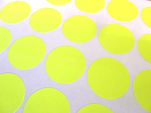 Minilabel Hell Fluoreszierende Neon Gelb Papier Sticker, 25mm 1 inch Kreise, 70 Etiketten, Selbstklebende Rund Rund Klebeetiketten Minilabel Hell Fluoreszierende Neon Gelb Papier Sticker, 25mm 1 inch Kreise, 70 Etiketten, Selbstklebende Rund Rund Klebeetiketten von Minilabel