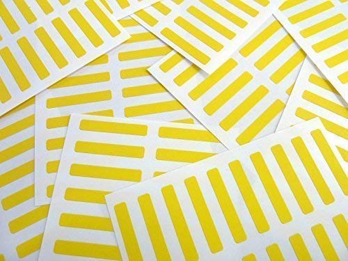 Klein 30x5mm Rechteckig Farbcode Sticker Packungen 200 Bunt Rechteckig Sticky Etiketten 30 Farben Erhältlich - Gelb von Minilabel