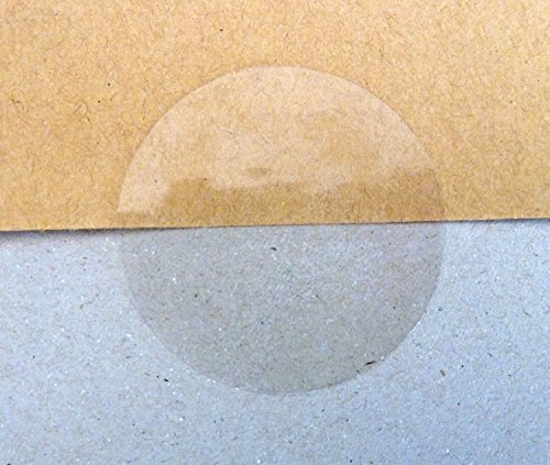 Minilabel 25 mm Rund Glänzend Siegel Aufkleber - Klar Durchsichtig (Packung 102 Etikett) - 25 mm von Minilabel