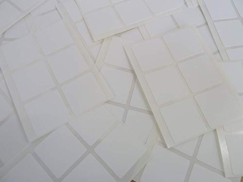 Pack 72, 30mm Quadrat, Kunststoff Weiß Etikett, Permanente Haftung, Klebend Langlebig Poly Wasserfest Aufkleber Pack 72, 30mm Quadrat, Kunststoff Weiß Etikett, Permanente Haftung, Klebend Langlebig Poly Wasserfest Aufkleber von Minilabel