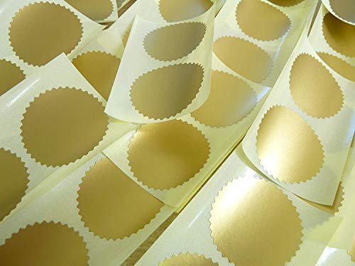 Runde selbstklebende Etiketten, 42 mm Durchmesser, matt, Goldfarben von Minilabel