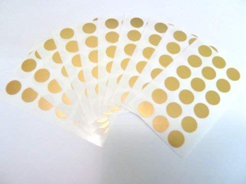 Sticker, rund, selbstklebend, 13 mm Durchmesser, goldfarben matt, 180 Stück Sticker, rund, selbstklebend, 13 mm Durchmesser, goldfarben matt, 180 Stück von Minilabel