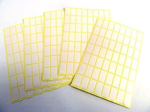 Weiße Papieraufkleber, 15 x 8 mm rechteckig, 280 Etiketten, selbstklebend, Klebe-Etiketten, Sparpackung Weiße Papieraufkleber, 15 x 8 mm rechteckig, 280 Etiketten, selbstklebend, Klebe-Etiketten, Sparpackung von Minilabel