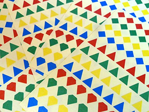 gemischte Farben Papier Sticker, verschieden 8mm Formen, 384 Etiketten, selbstklebende Klebeetiketten, Kinder basteln, Economy Set von Minilabel