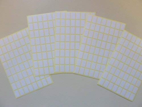 weißes Papier Aufkleber, 13x8mm Rechteck, 320 Etikett, selbstklebende Selbstklebeetiketten, Vorteilspack weißes Papier Aufkleber, 13x8mm Rechteck, 320 Etikett, selbstklebende Selbstklebeetiketten, Vorteilspack von Minilabel