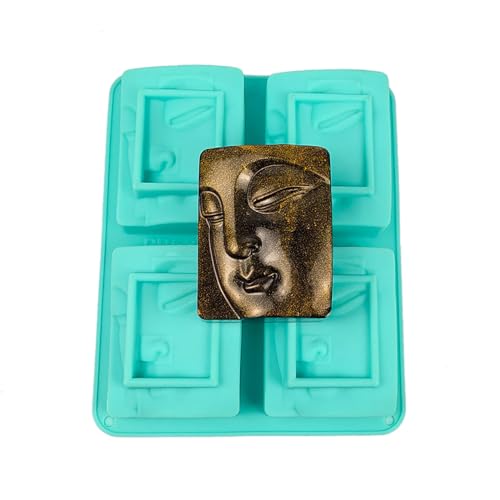 MinkeyBear Silikonformen für menschliches Gesicht, 4 Löcher, Buddhas, Porträt, Seife, Gießformen, Harz, Backformen, Seife, Silikon, 4 Löcher, Buddha-Portraitformen, Ton-Backformen MinkeyBear Silikonformen für menschliches Gesicht, 4 Löcher, Buddhas, Porträt, Seife, Gießformen, Harz, Backformen, Seife, Silikon, 4 Löcher, Buddha-Portraitformen, Ton-Backformen von MinkeyBear