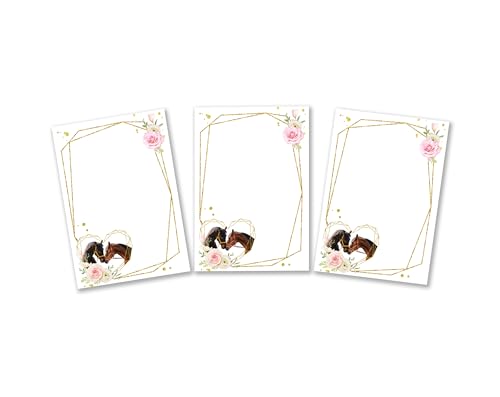10 Mini-Notizblöcke Pferd Pferde Mitgebsel für Kindergeburtstag Gastgeschenke für Mädchen Mädchengeburtstag / A7-Format von Minkocards