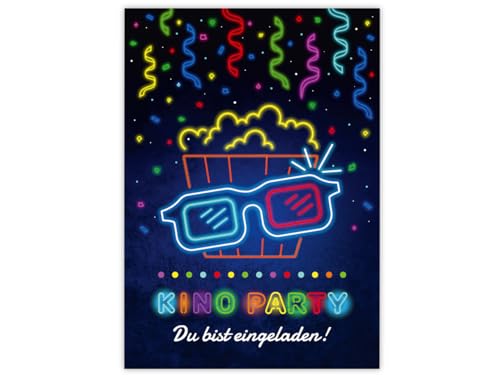 12 Einladungskarten zum Kindergeburtstag Kino Kino-Party Mädchen Jungen Einladung Jungsgeburtstag Mädchengeburtstag von Minkocards