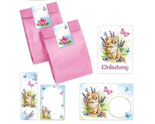 6 Einladungskarten zum Kindergeburtstag Mädchen Katze Kätzchen incl. 6 Umschläge, 6 Partytüten/rosa, 6 Aufkleber, 6 Lesezeichen, 6 Mini-Notizblöcke Einladungsset 6 Einladungskarten zum Kindergeburtstag Mädchen Katze Kätzchen incl. 6 Umschläge, 6 Partytüten/rosa, 6 Aufkleber, 6 Lesezeichen, 6 Mini-Notizblöcke Einladungsset von Minkocards