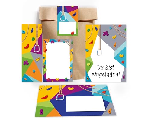 8 Einladungskarten zum Kindergeburtstag Klettern Bouldern Mädchen Jungen Jungsgeburtstag Mädchengeburtstag incl. 8 Umschläge, 8 Partytüten/natur, 8 Aufkleber, 8 Lesezeichen, 8 Mini-Notizblöcke 8 Einladungskarten zum Kindergeburtstag Klettern Bouldern Mädchen Jungen Jungsgeburtstag Mädchengeburtstag incl. 8 Umschläge, 8 Partytüten/natur, 8 Aufkleber, 8 Lesezeichen, 8 Mini-Notizblöcke von Minkocards
