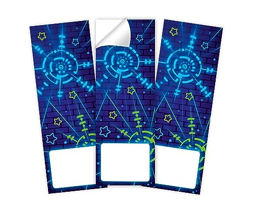 Minkocards 10 Aufkleber Laser Tag Lasertag Verpackung von Geschenken für Jungsgeburtstag Mädchengeburtstag Etiketten für Geschenkverpackung von Minkocards